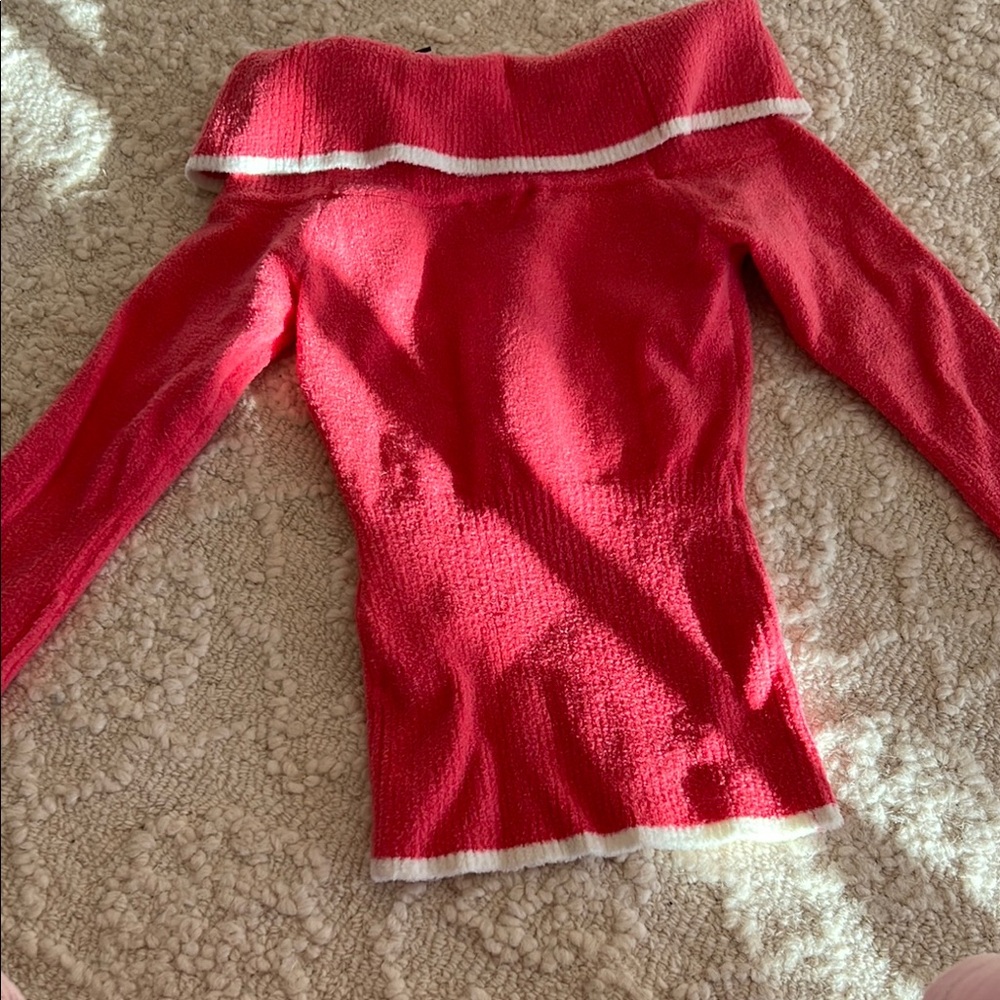Bebe Red Button-Detail Sweater - Picture 4 of 4
